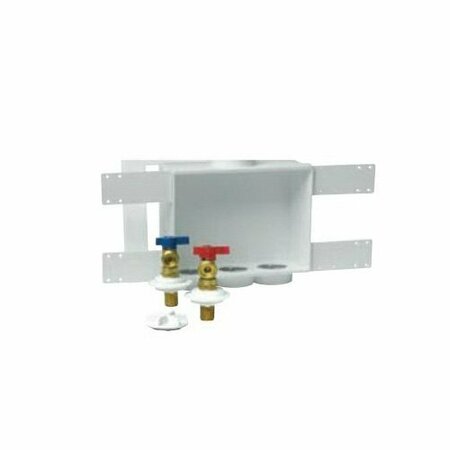 OATEY Oatey Quadtro Washing Machine Outlet Box, 2 -Outlet, Polystyrene, Top, Bottom Valve Mounting 48201